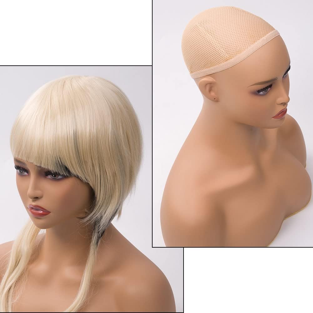 Mannequin Head with Shoulders PVC Wig Stand Bust for Hat Wigs Display