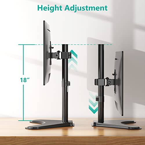 Single Monitor Stand 13-32 Inch Free Standing Adjustable VESA Black WALI