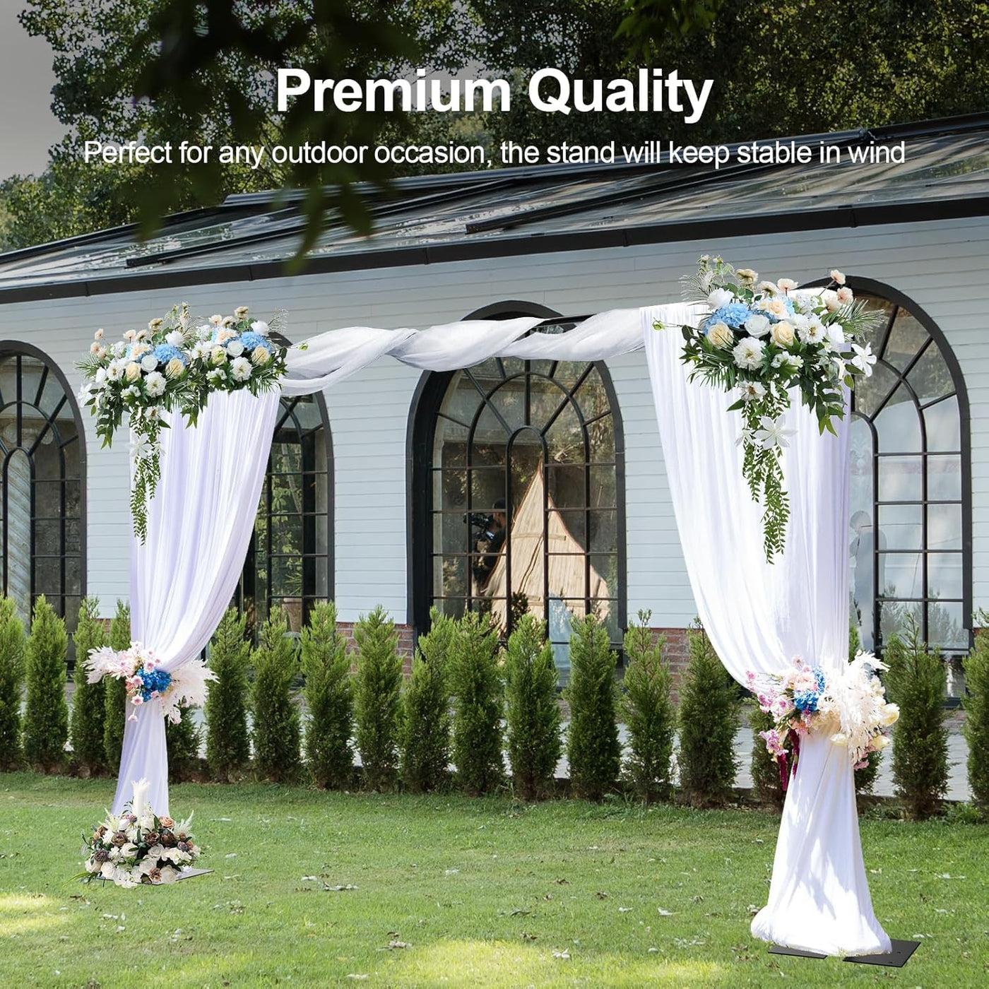 EMART 10x12ft Pipe and Drape Backdrop Stand Kit, Heavy Duty Frame Support