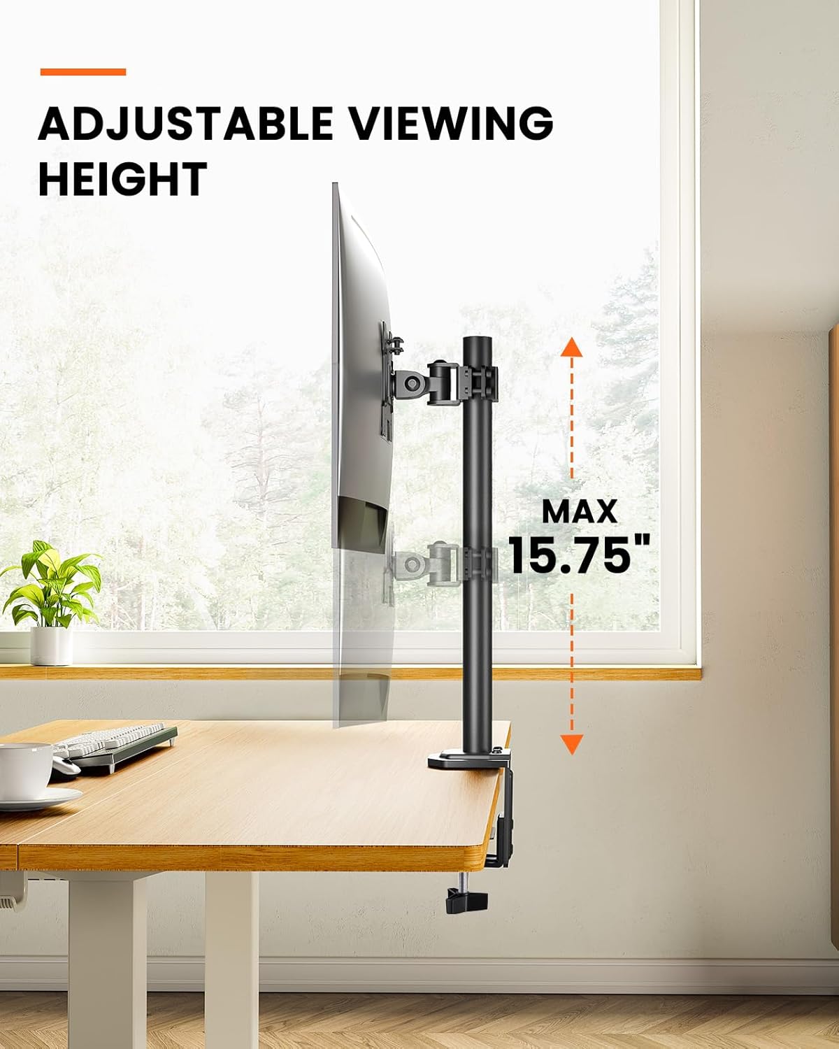 Single Monitor Stand 13 to 32 Inch Adjustable Arm Desk Mount VESA ErGear
