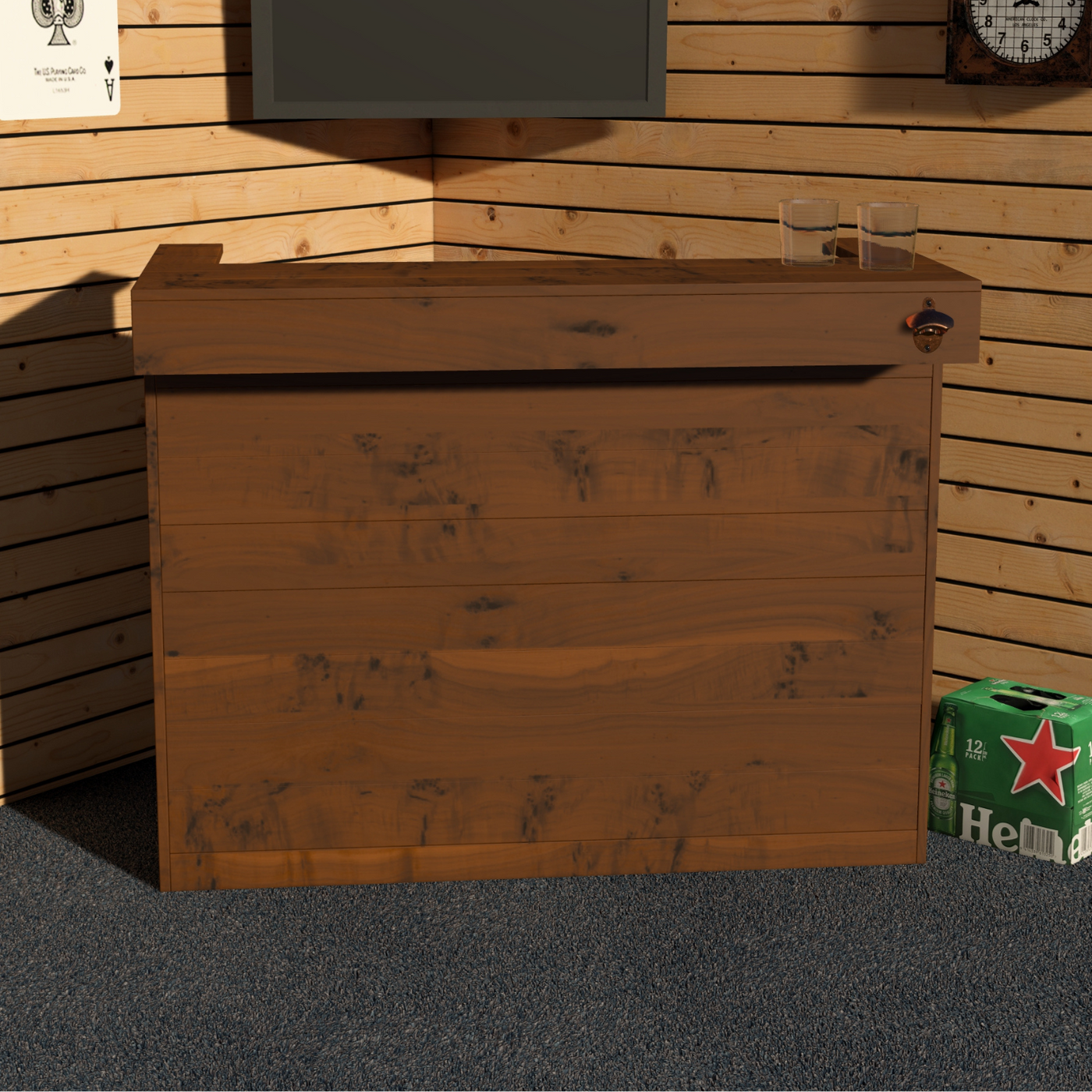 Garden Bar Outdoor Wooden Drinks Bar Rustic Patio Entertaining