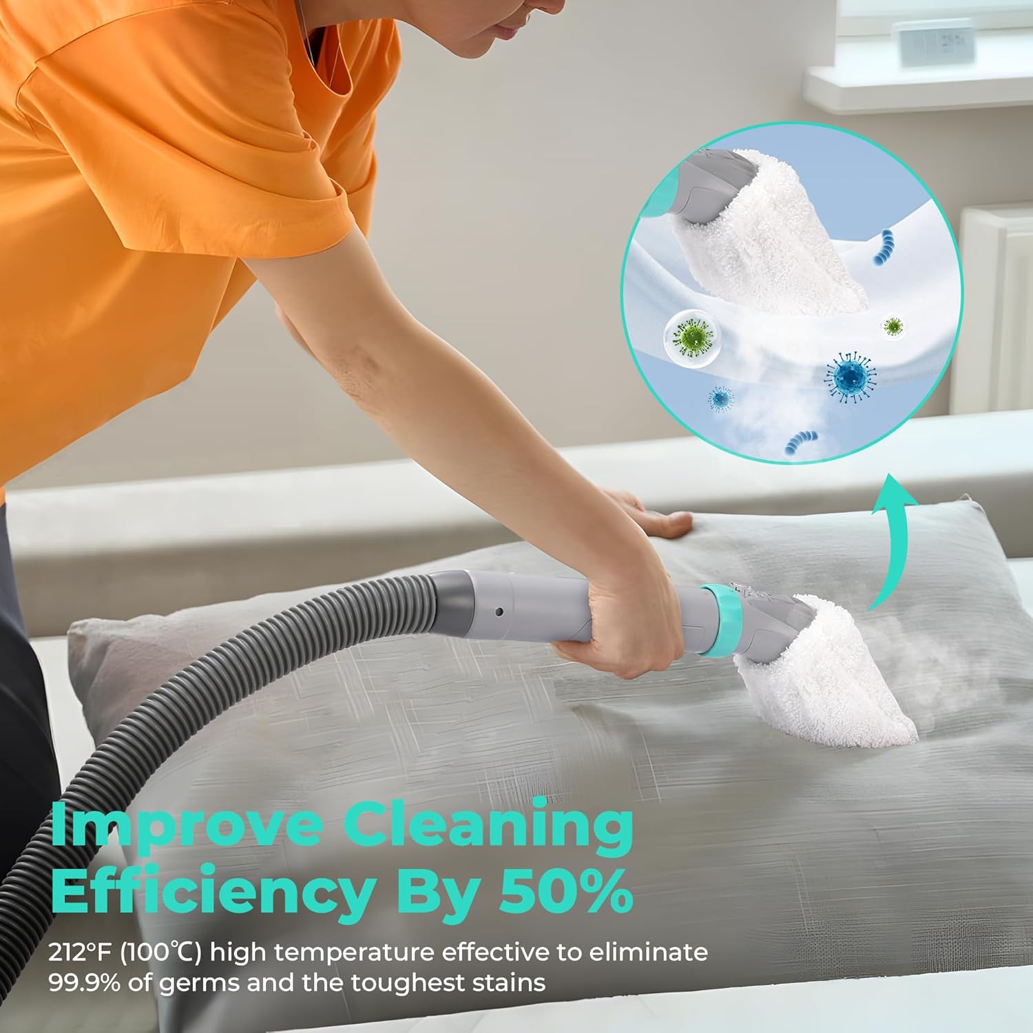 HAUSHOF StainZapper Vapo 3-in-1 – 1200W Steam, Hot & Cold Carpet Cleaner