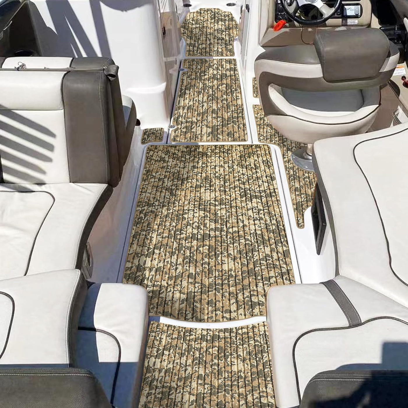 Boat Deck Flooring EVA Foam Non Slip Self Adhesive Camo Kayak Yacht 240x115CM
