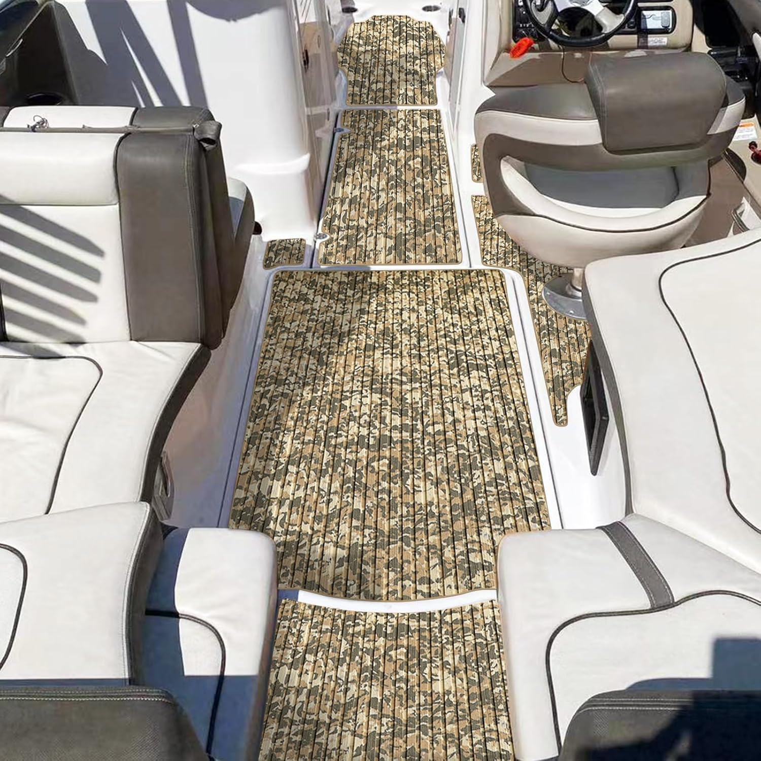 Boat Deck Flooring EVA Foam Non Slip Self Adhesive Camo Kayak Yacht 240x115CM