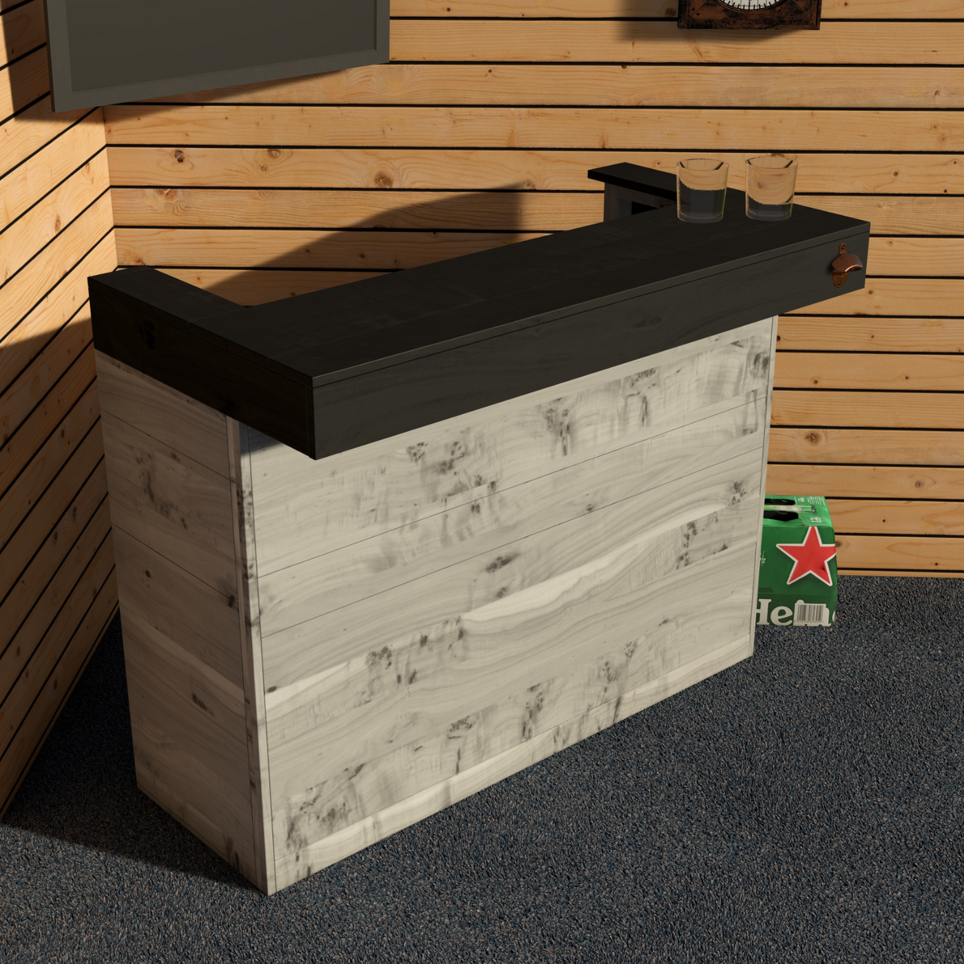 Garden Bar Outdoor Wooden Drinks Bar Rustic Patio Entertaining