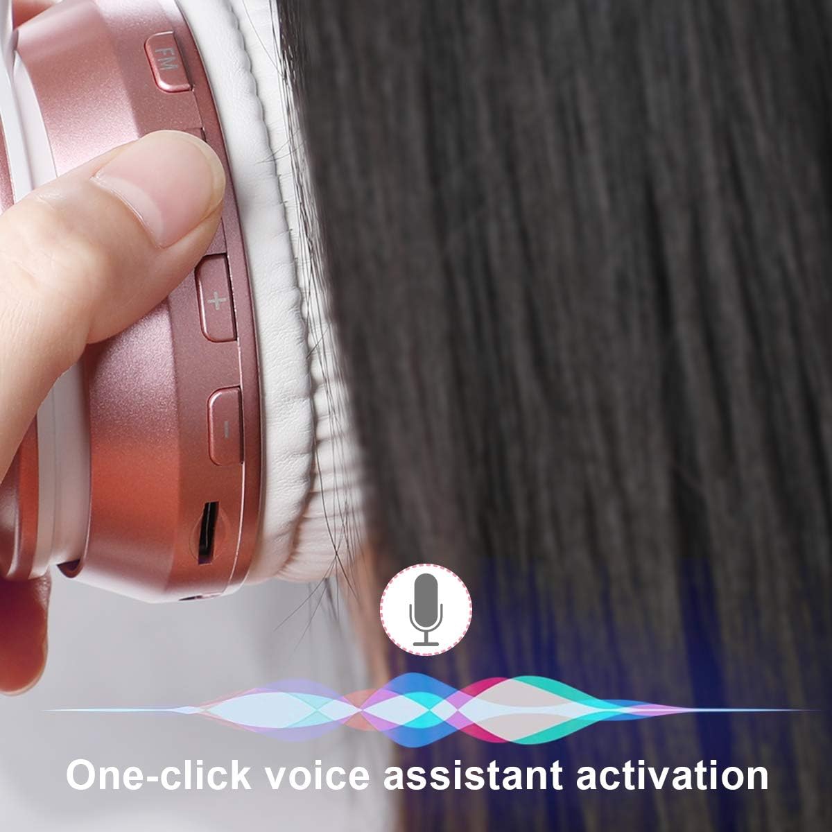 Bluetooth 5.3 Wireless Headphones Over Ear Foldable Stereo Mic LOBKIN