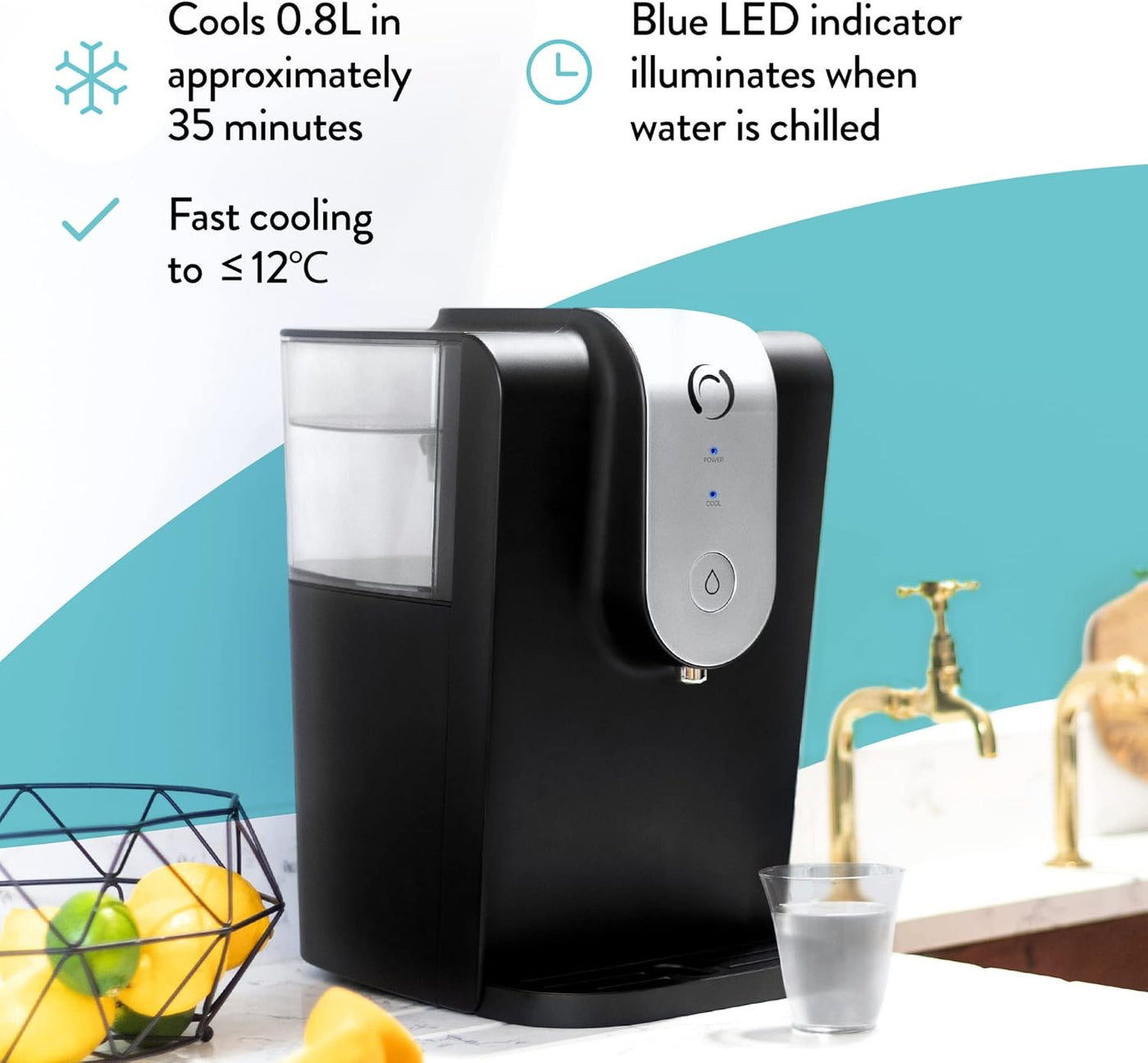 Aqua Optima Lumi Chilled Water Dispenser 8.2L with Evolve+ Filter
