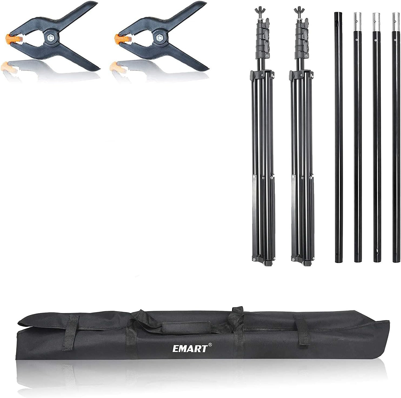 Backdrop Stand Kit with Clamps 10x8.5 ft  and Carry Bag Emart Frame Only