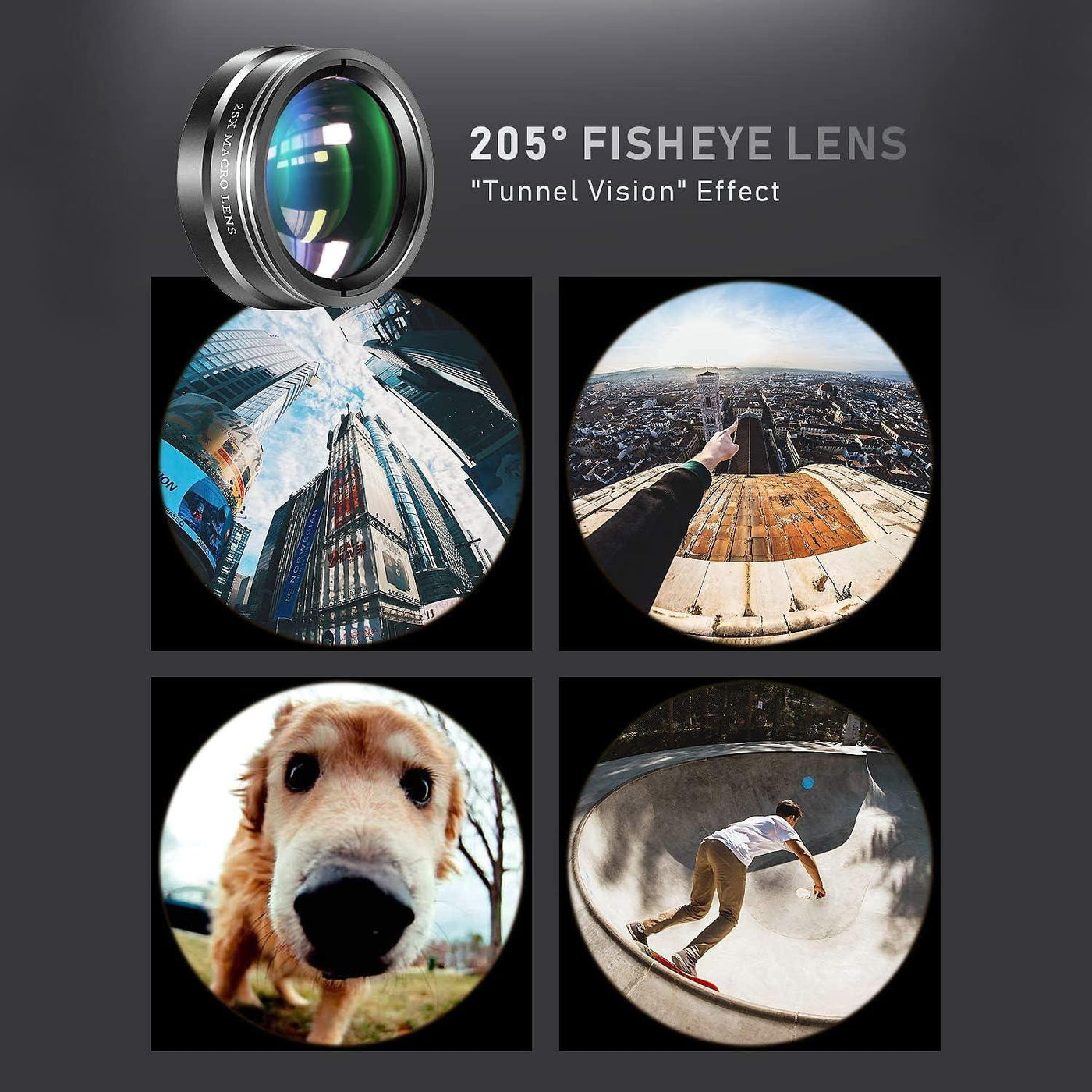 Kopfus 4-in-1 Phone Camera Lens Kit: Telephoto, Fisheye, Wide Angle, Macro - Massive Discounts