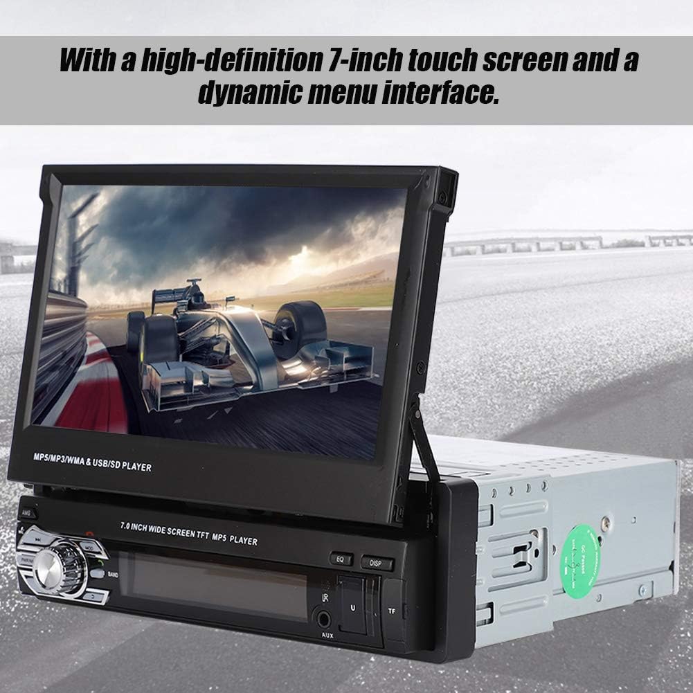 Multimedia Car Stereo 7'' 24Bit DAC, High-Speed USB2.0 Touch Screen WAV Support