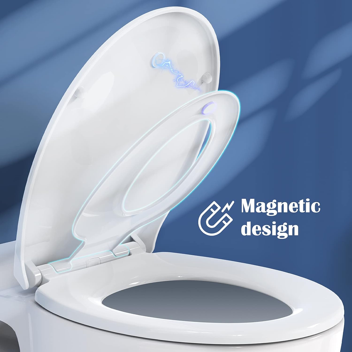 STOREMIC Soft Close Toilet Seat with Child Seat, Quick Release, O Shape