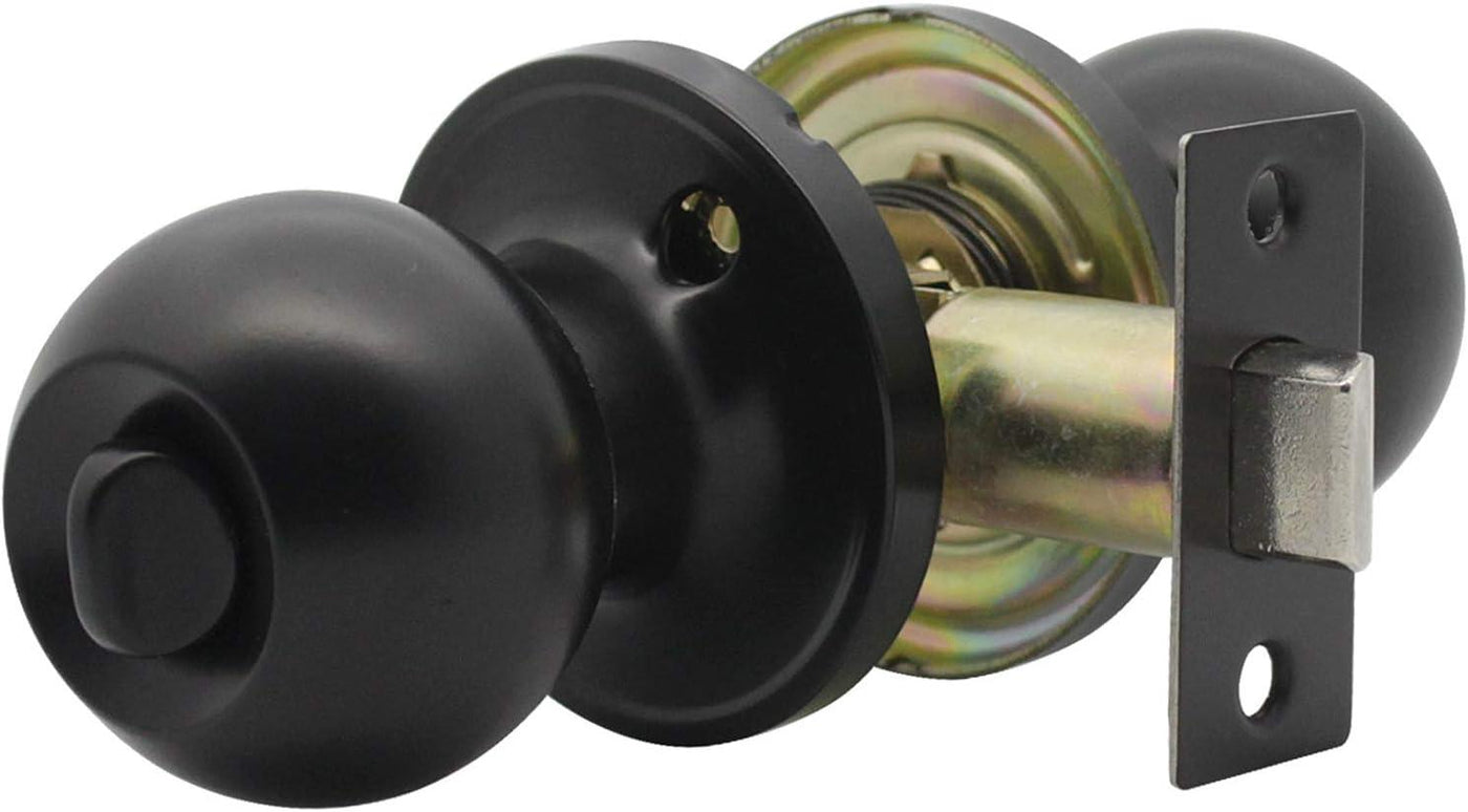 Probrico Black Privacy Door Knob | Keyless Interior Knob for Bedroom & Bathroom