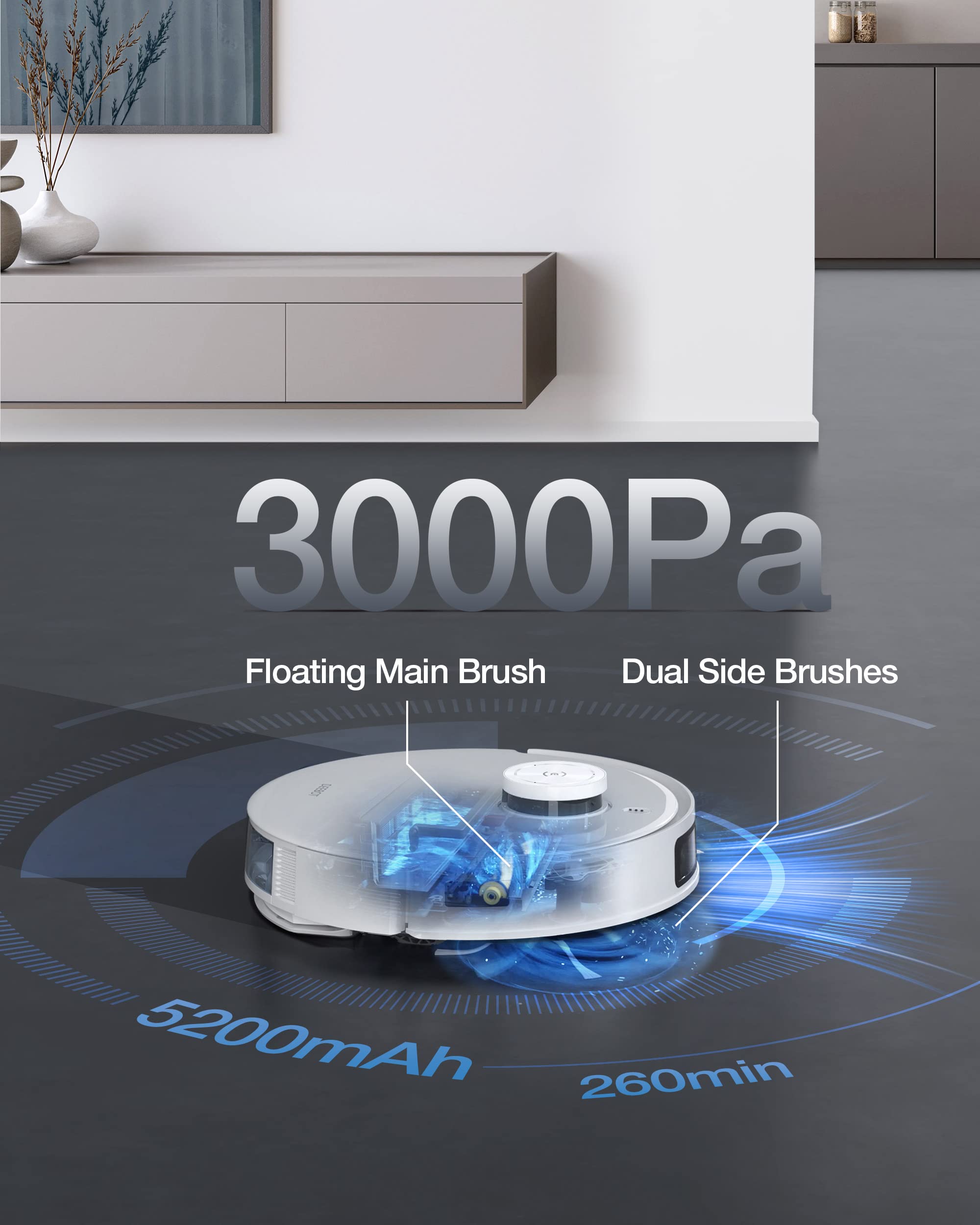 ECOVACS DEEBOT T10 PLUS Robot Vacuum Cleaner Auto-Empty Station 3000 Pa