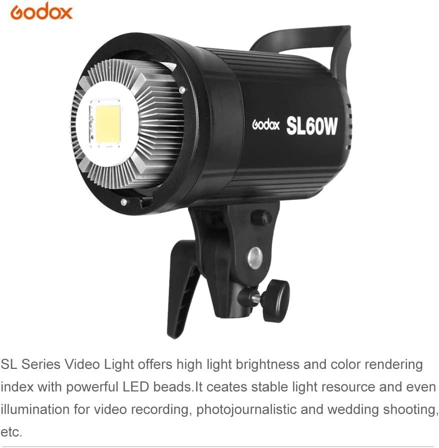 Godox SL-60W CRI 95+ LED Video Light with Remote, Softbox, & Stand - Massive Discounts
