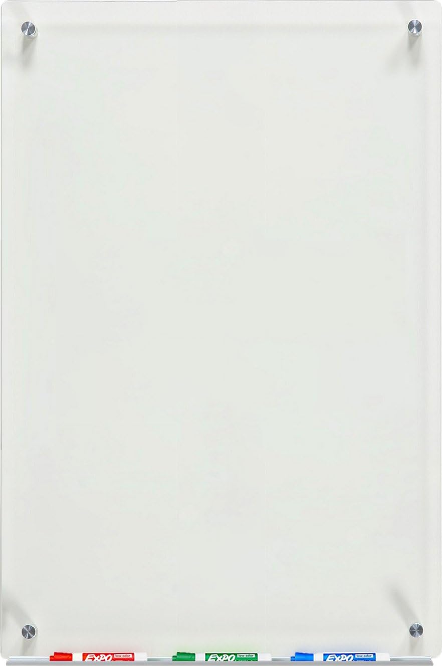 Clear Glass Dry Erase Board 60x90cm Frameless Non Magnetic Audio-Visual Direct