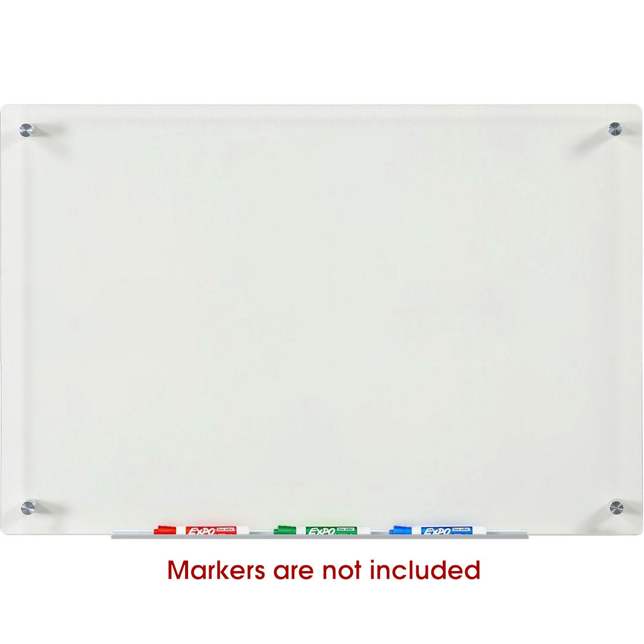 Clear Glass Dry Erase Board 60x90cm Frameless Non Magnetic Audio-Visual Direct
