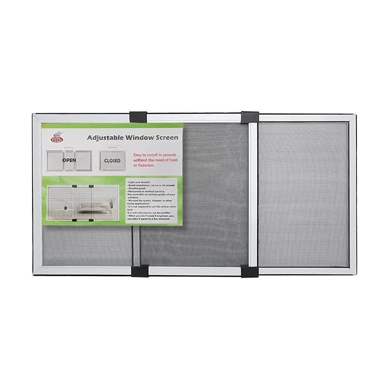 Adjustable Window Screen 50x70-132cm Aluminum Anti Mosquito Mesh White Flyzzz