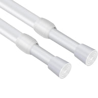 Extendable Curtain Poles 83-150cm Tension Mounted Rods No Drill 2 pack
