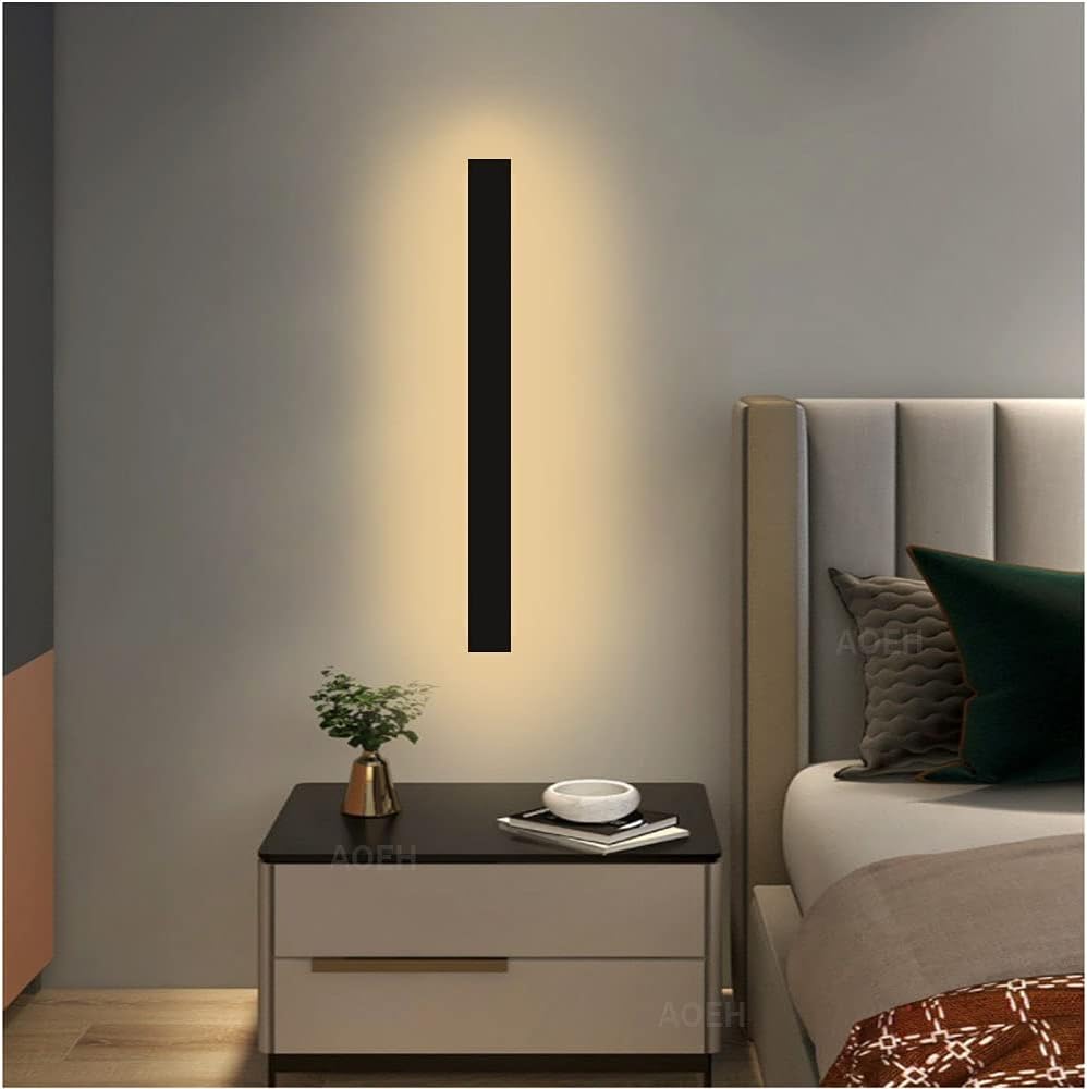Outdoor Wall Light 60cm LED 20W IP65 Waterproof Black 3000K Garden Wall Sconce