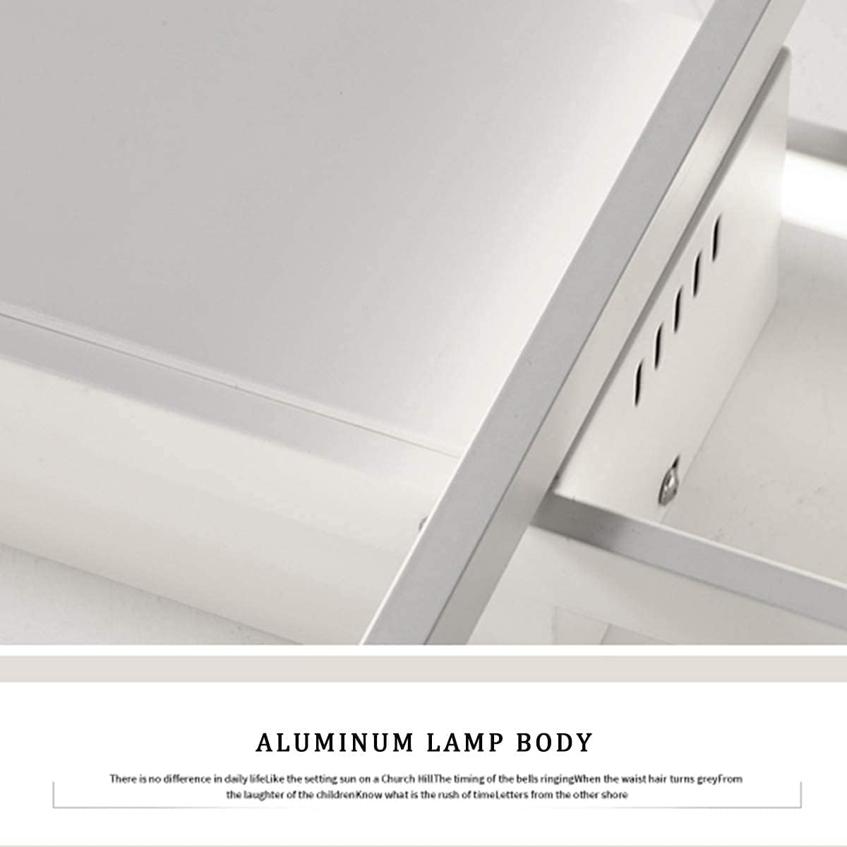 LED Ceiling Light 75W Square Flush Mount Cool White Geometric 3 Frame Modern