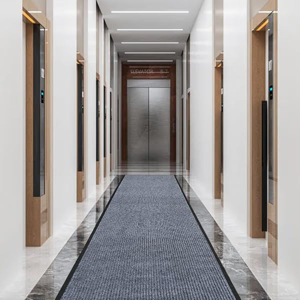 Commercial Entrance Mat 90x500cm Heavy Duty Grey Indoor Floor Runner petour Carpet