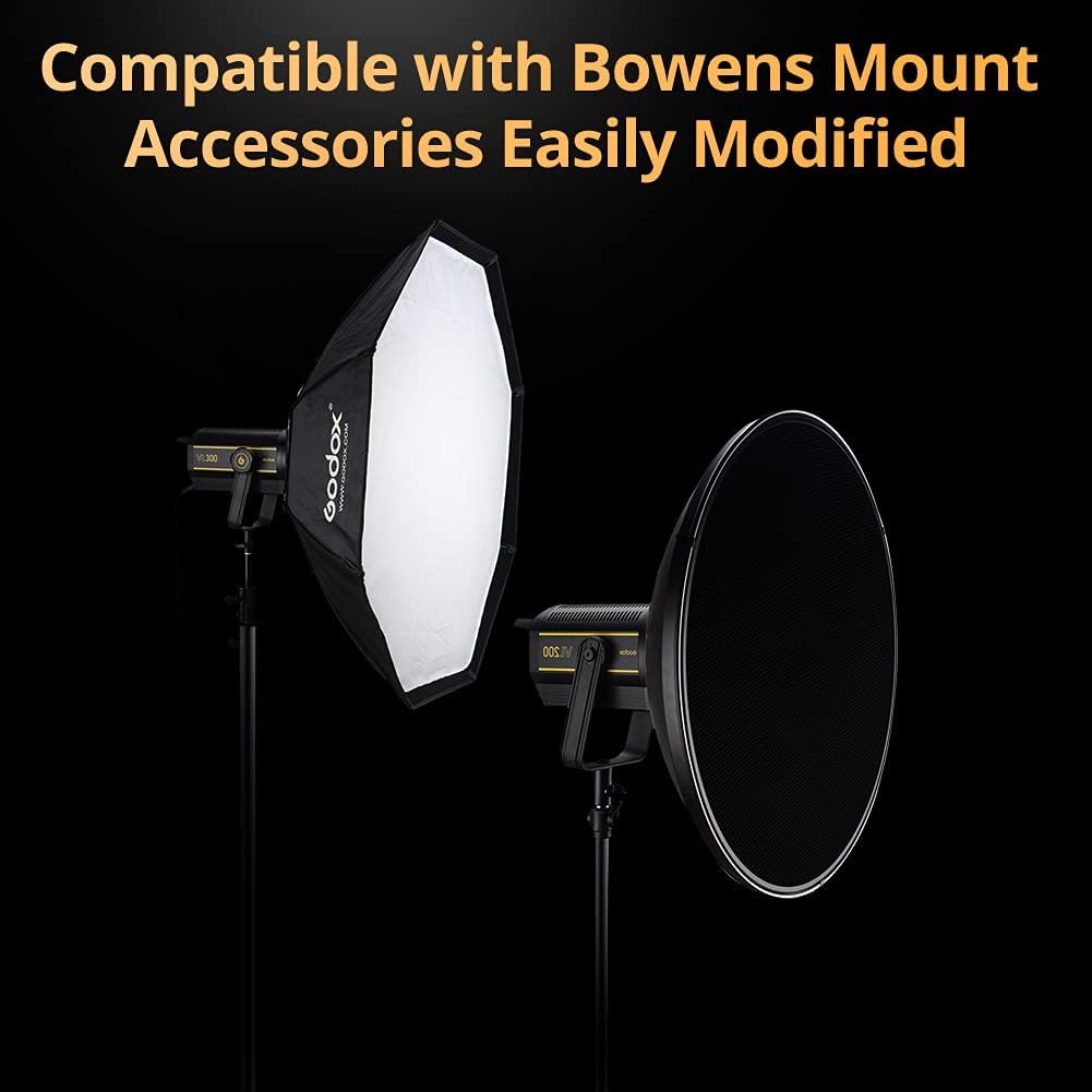 Godox VL200 200W LED COB Video Light 5600K Bowens Mount w/ App & Remote Control