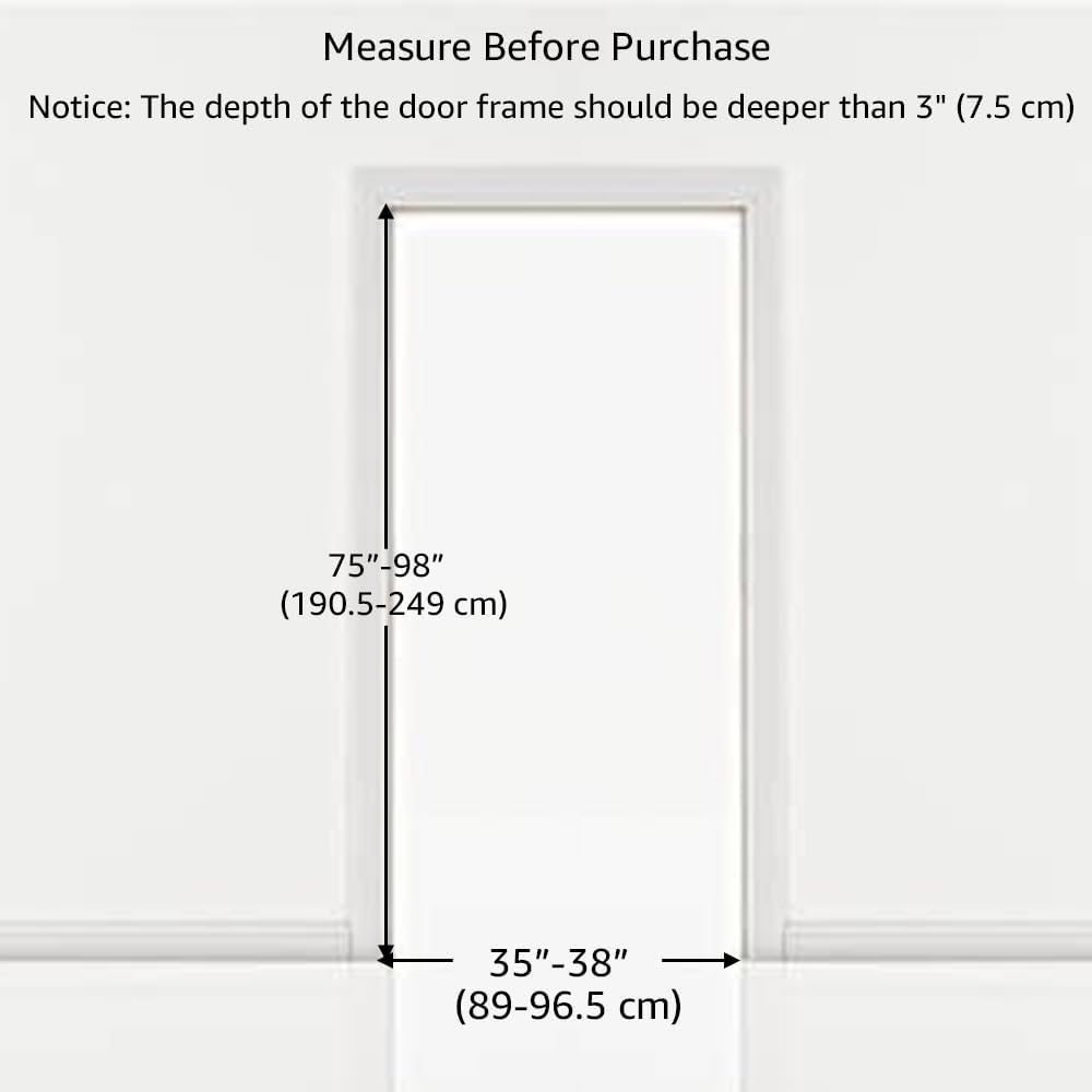 Extra Tall Pet Gate 190-250cm H 85-96cm W Adjustable Pressure Mounted White
