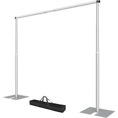 Backdrop Stand 2.6x3m Heavy Duty Pipe Drape Wedding Photography Silver EMART