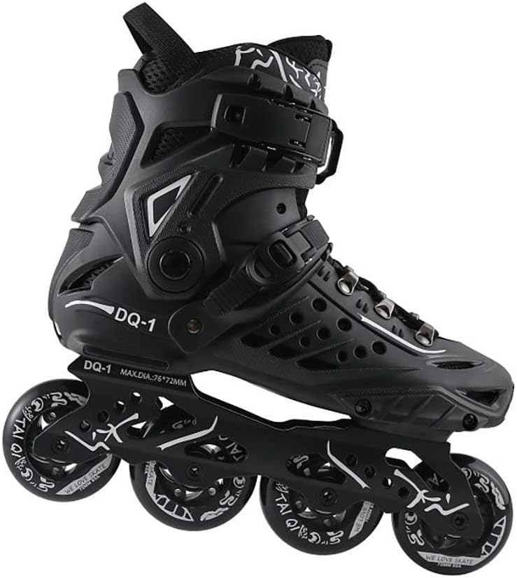 YYW Inline Skates for Adults & Beginners, Professional Roller Skates, Black