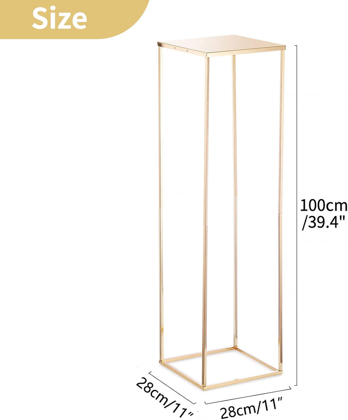 Wedding Flower Stands Gold Tall Geometric Metal Columns Event Decor NUPTIO Set
