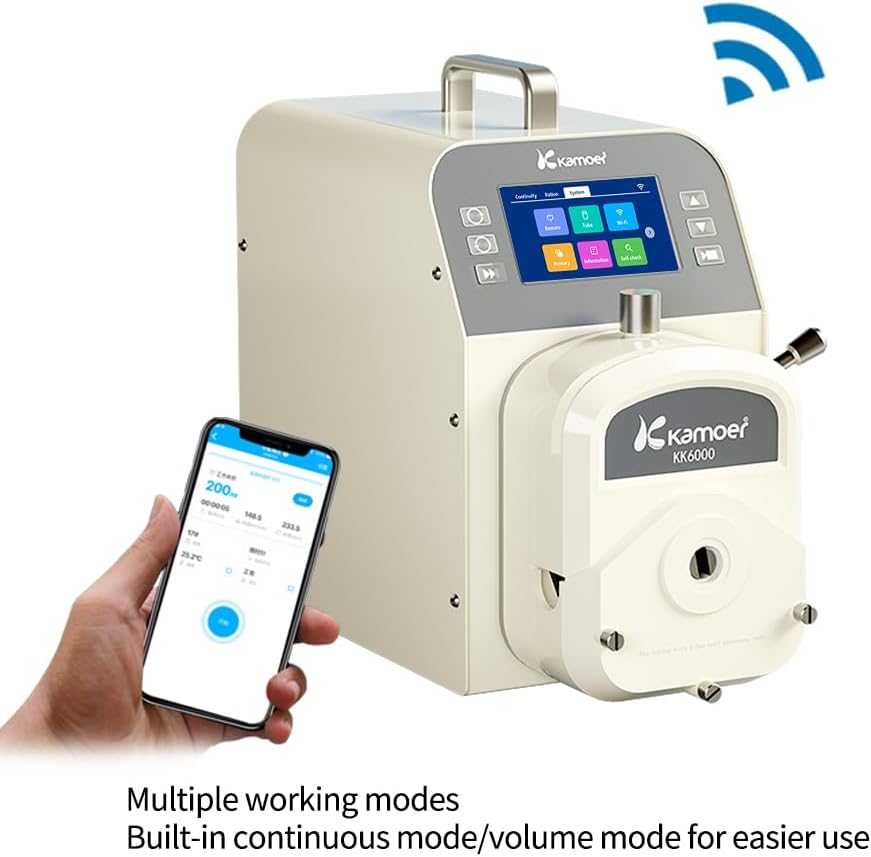 Peristaltic Pump 12L/min WiFi Variable Speed Touch Screen M5 Stepper Motor Dosing