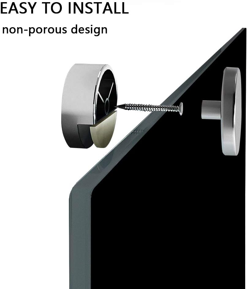 Magnetic Glass Whiteboard 60x90cm Black Frameless Dry Erase Board XIWODE Office