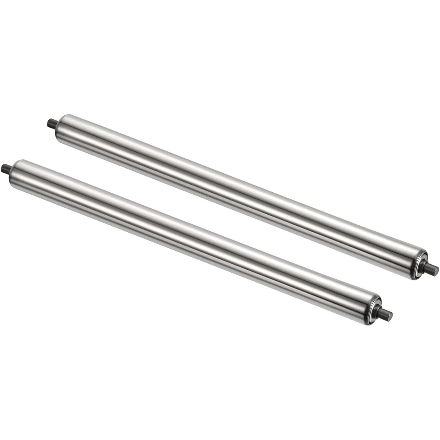 Two metal rollers on a white background