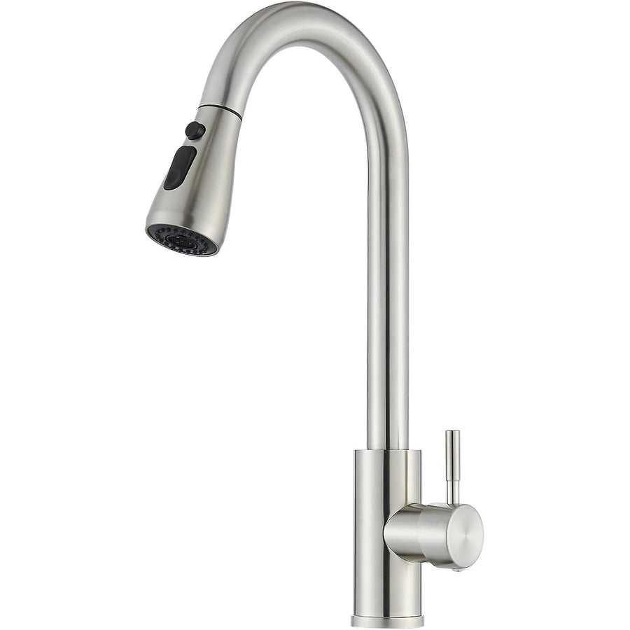 Kitchen Mixer Tap Pull Out Spray 3 Modes 360 Swivel Chrome Sink Faucet Single