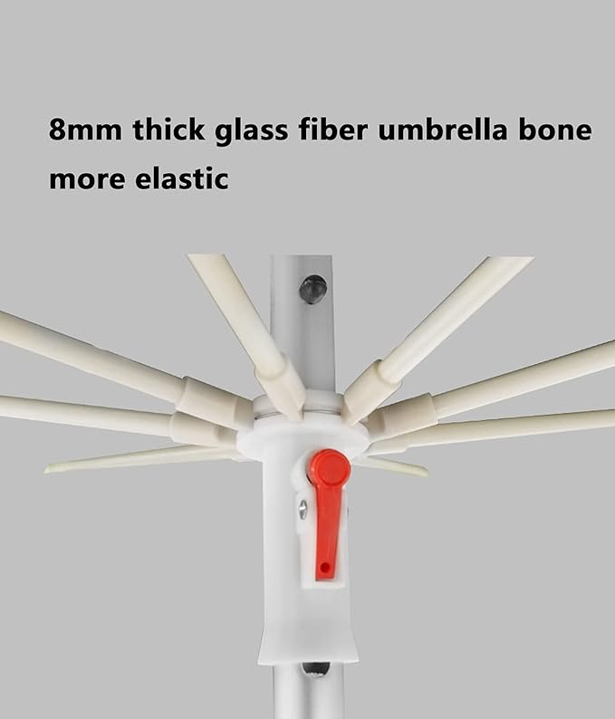 Beach Umbrella 7.2ft Portable Windproof Sun Shade Sand Anchor STARRY CITY
