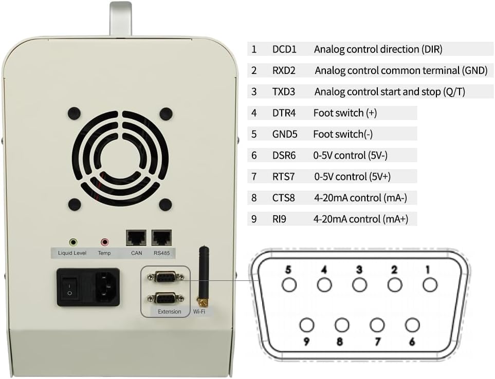 Peristaltic Pump 12L/min WiFi Variable Speed Touch Screen M5 Stepper Motor Dosing