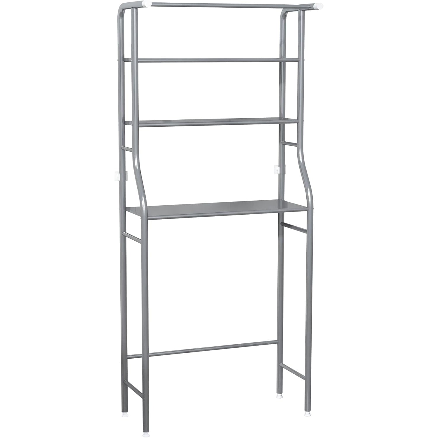 MOYIPIN 3-Tier Drum Storage Rack, Space-Saving Bathroom Organizer, Silver