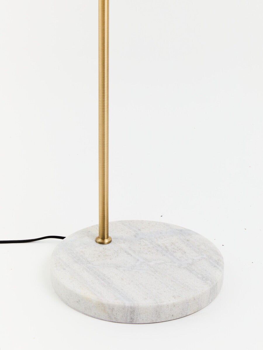 Floor Lamp Marble Base Gold Modern Standing Lamp White Shade Orsina