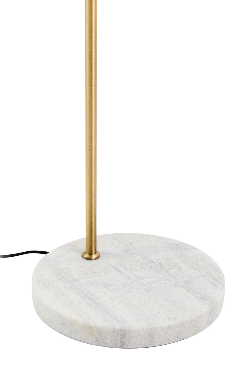 Floor Lamp Marble Base Gold Modern Standing Lamp White Shade Orsina