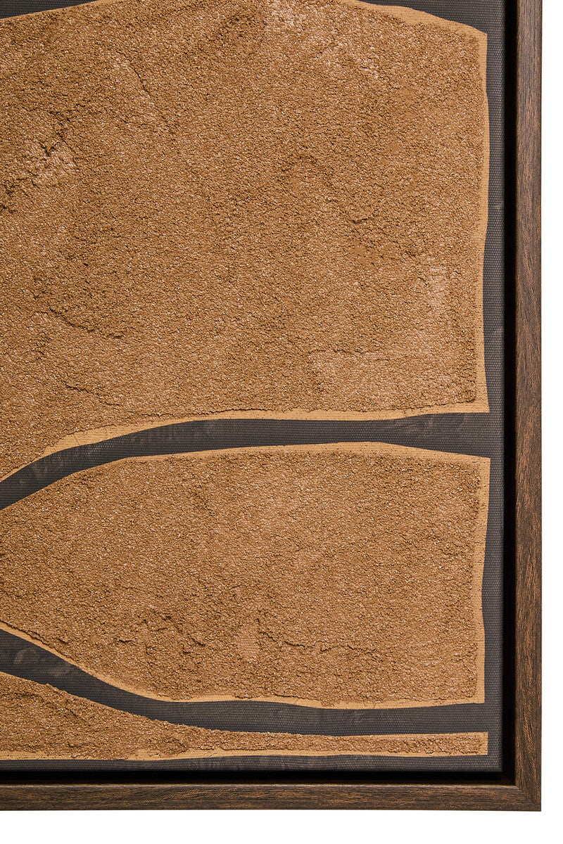 Wall Art Set Textured Canvas Brown Black Modern Decor Set of 2 Orsina