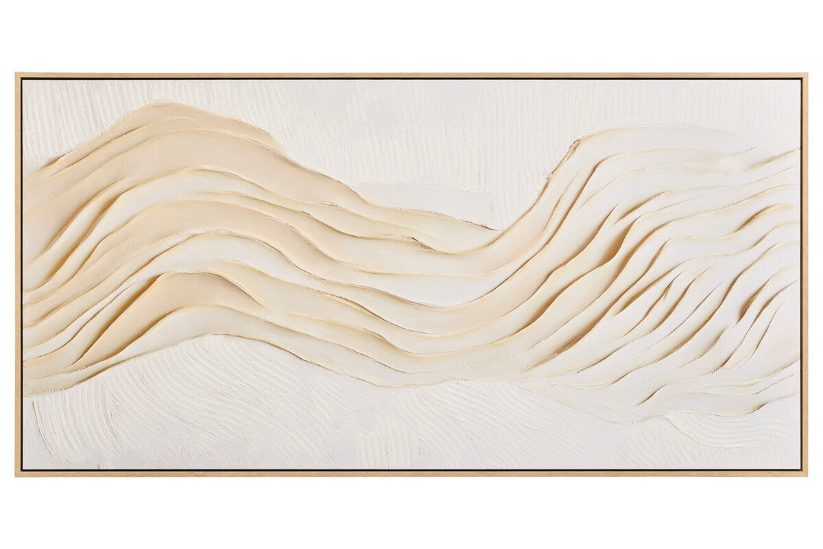 Textured Wall Art Cream Canvas Modern Wall Decor Neutral Abstract Orsina