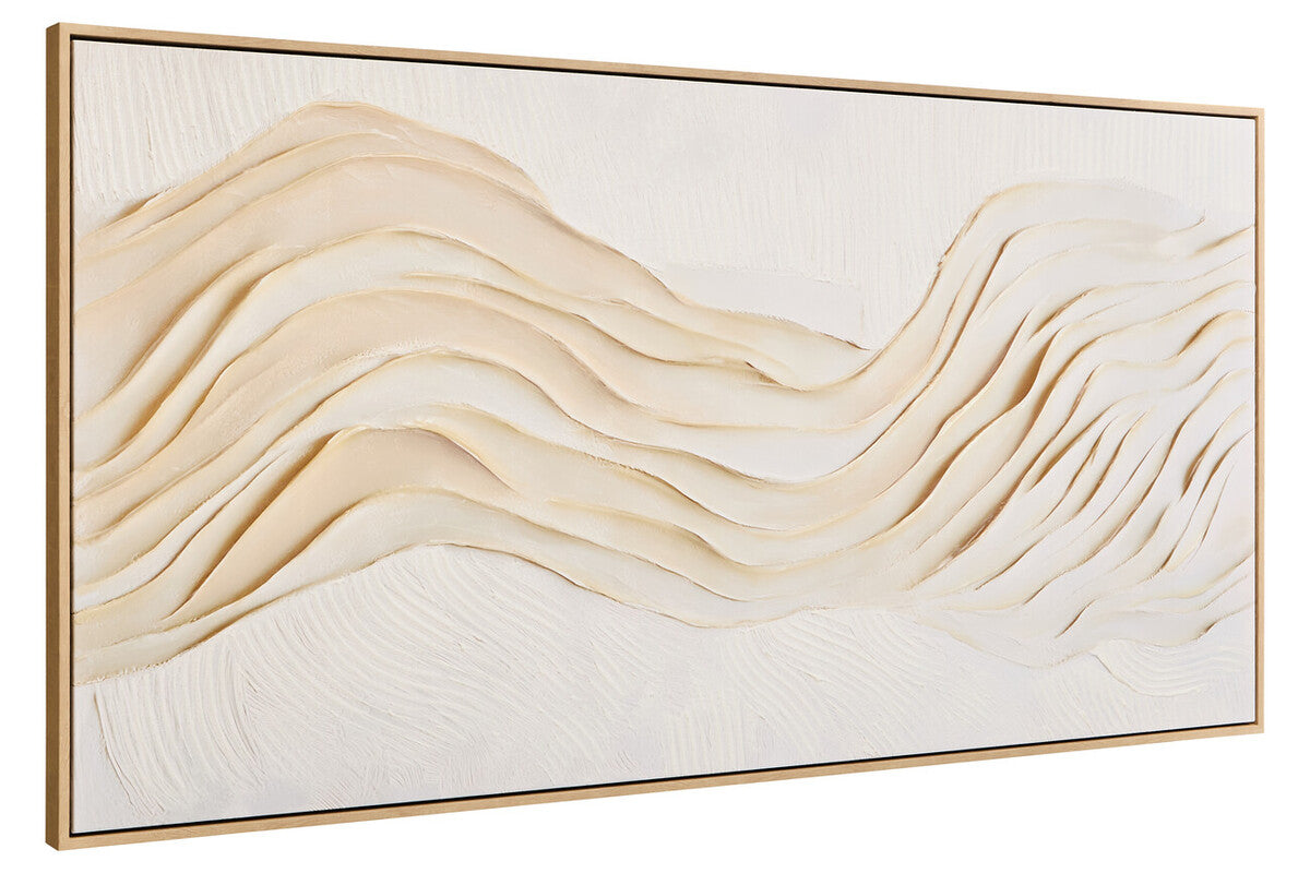 Textured Wall Art Cream Canvas Modern Wall Decor Neutral Abstract Orsina