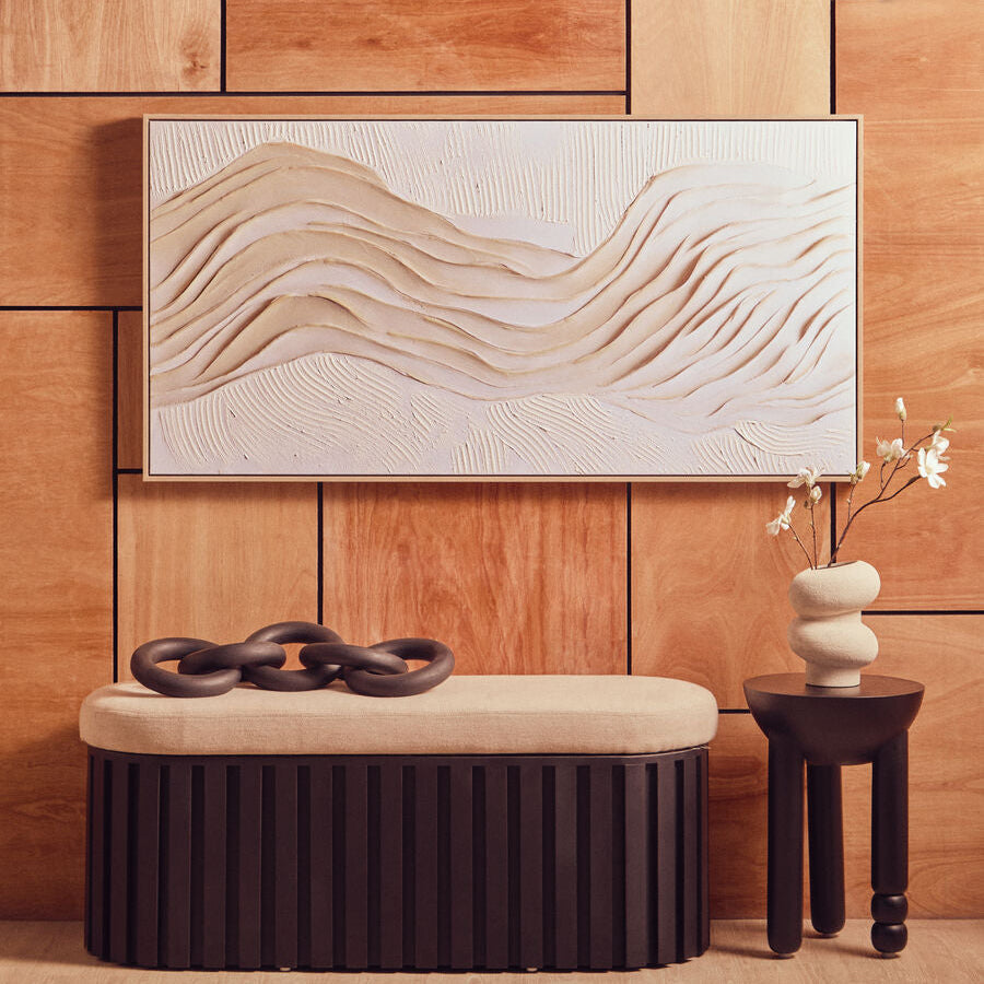 Textured Wall Art Cream Canvas Modern Wall Decor Neutral Abstract Orsina