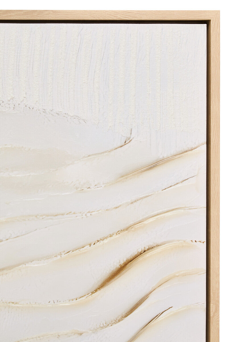 Textured Wall Art Cream Canvas Modern Wall Decor Neutral Abstract Orsina