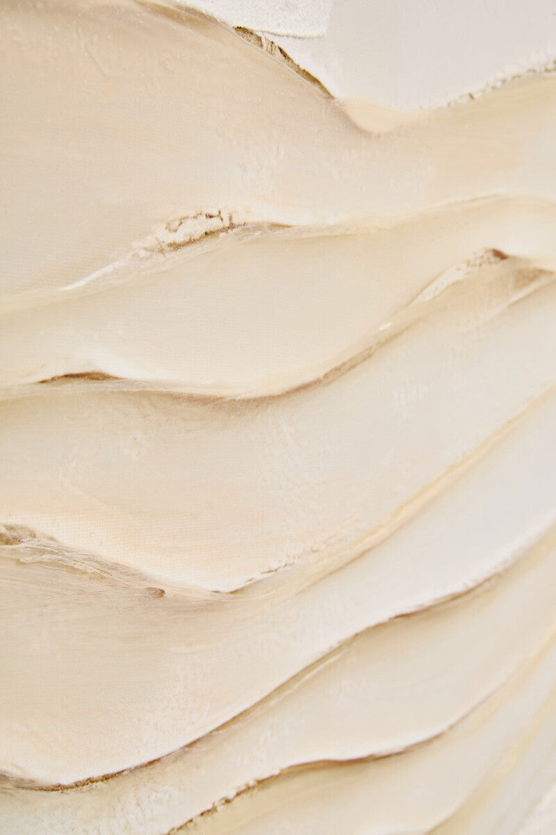 Textured Wall Art Cream Canvas Modern Wall Decor Neutral Abstract Orsina