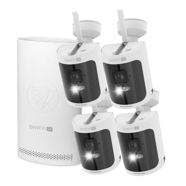 Swann AllSecure 4K Wireless Security Kit with Wire-Free Cameras & NVR Tower