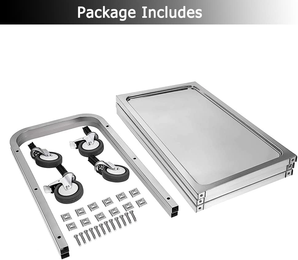 3 Tier Catering Trolley Stainless Steel with Locking Wheels 75x40x83cm Nisorpa