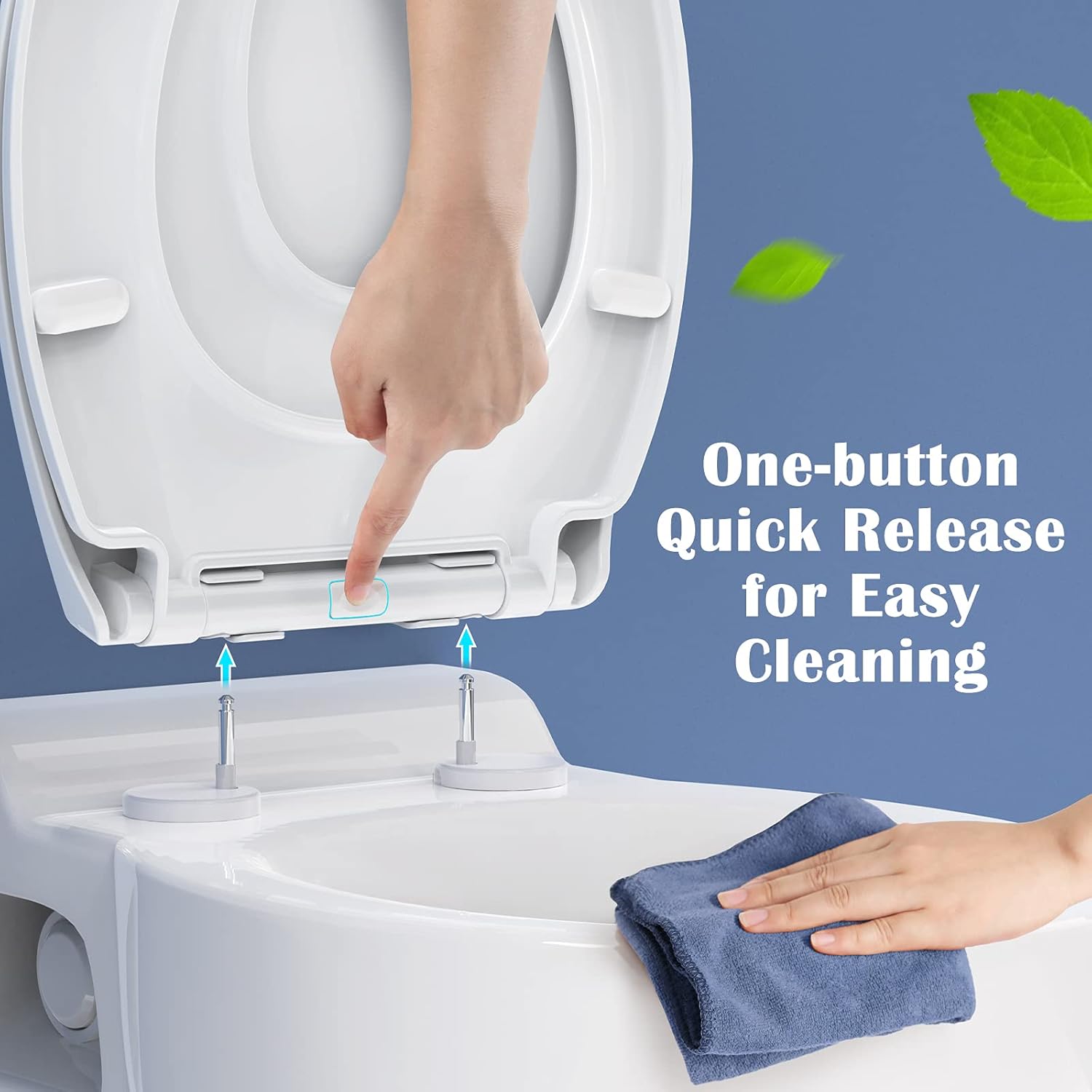 STOREMIC Soft Close Toilet Seat with Child Seat, Quick Release, O Shape