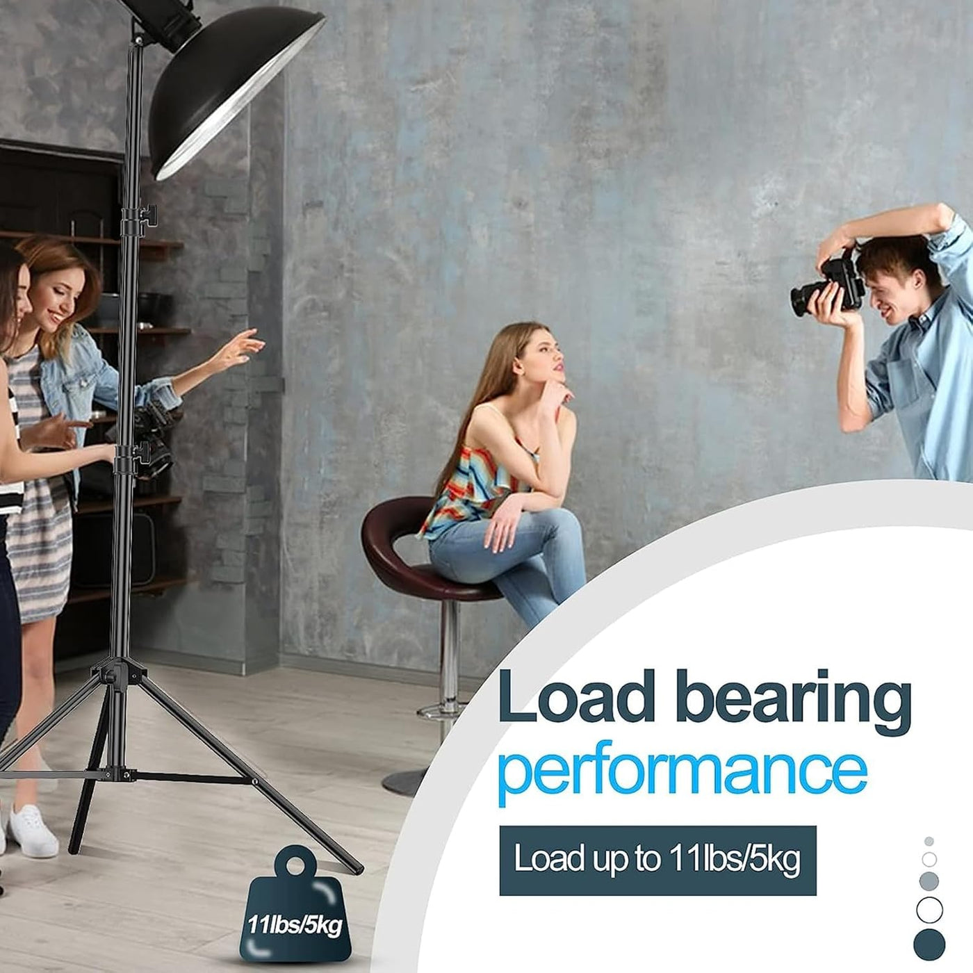 EMART 7Ft Light Stand 2-Pack – Portable Tripods for Ring Light, Flash, Studio