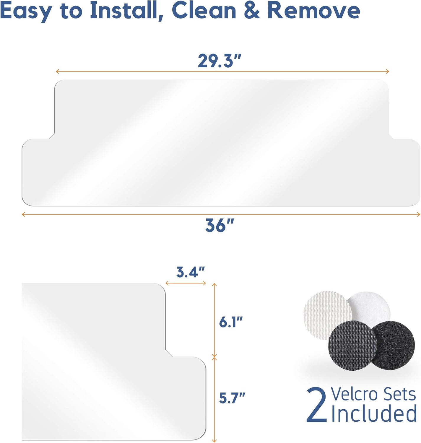 PROTECTO Cat Carpet Protector 30", Anti-Scratch Mat for Pets, Clear & Durable